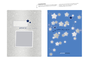 printable doopsel 'ster jongen' - bedankkaartje